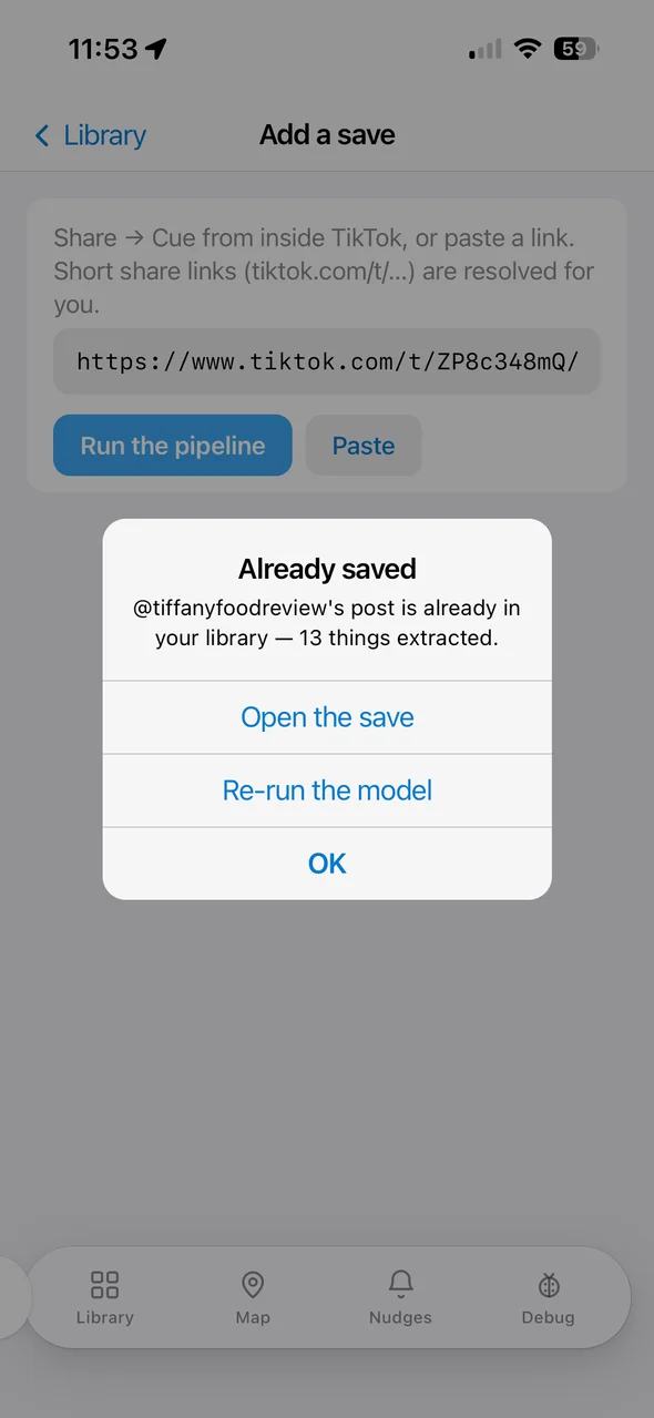 an already saved alert with open the save and re-run the model