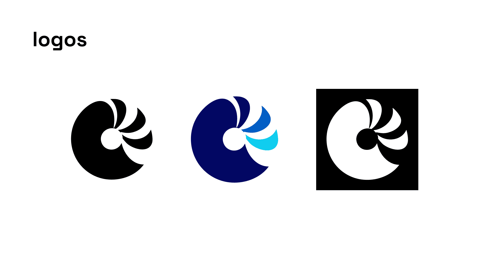 final kairo logomark in black, navy-and-cyan, and reversed variants